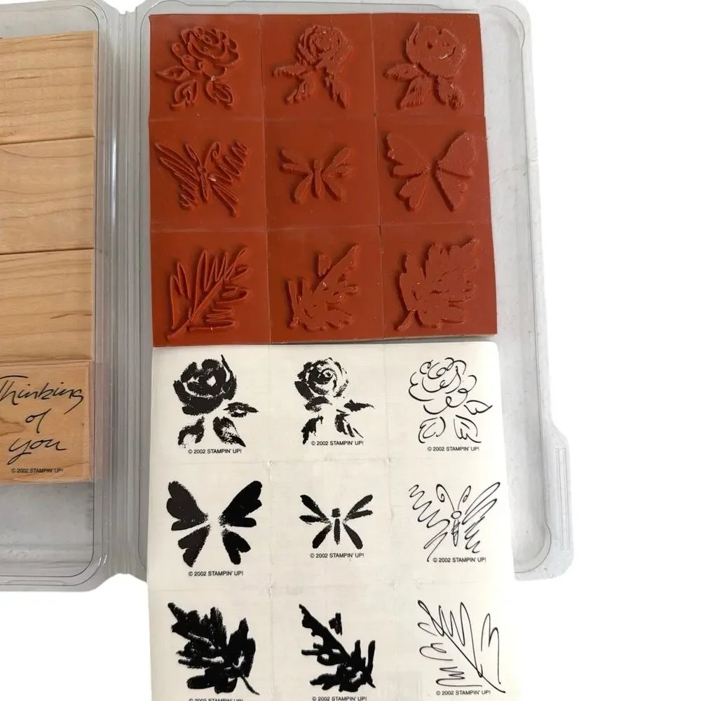 Stampin’ Up set of 12 rubber stamps simple sketches collection